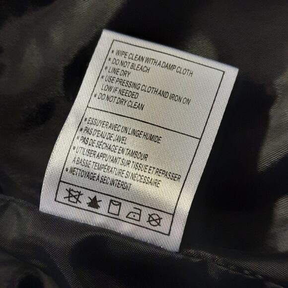 BB Dakota Steve Madden Womens Faux Leather Biker Moto Jacket XS Black Pearl Stud - Picture 10 of 10